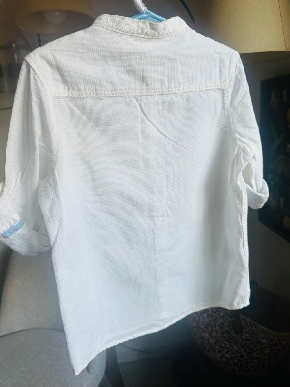 H&M White Mandarin-Collar Button-Down Shirt for boy - Picture 3 of 3